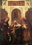 MAZZOLINO, Ludovico Madonna and Child with Saints gw oil painting on canvas